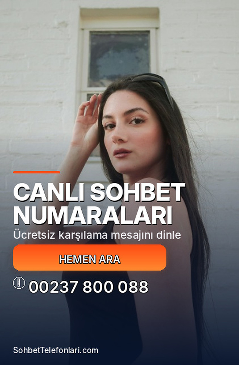 açık duvar önünde koyu saçlı kadın portresi üzerinde Canlı Sohbet Numaraları başlığı