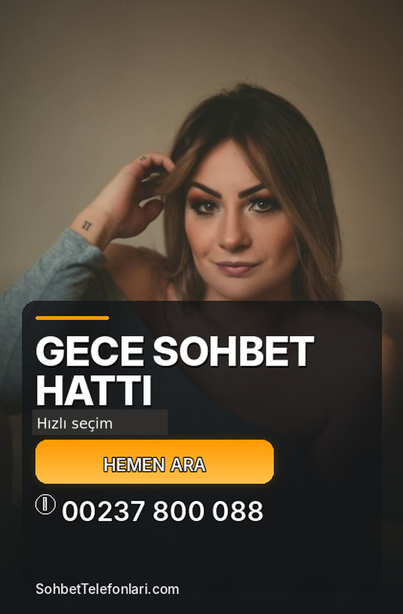 karanlık fonda kadın portresi üzerinde Gece Sohbet Hattı başlığı