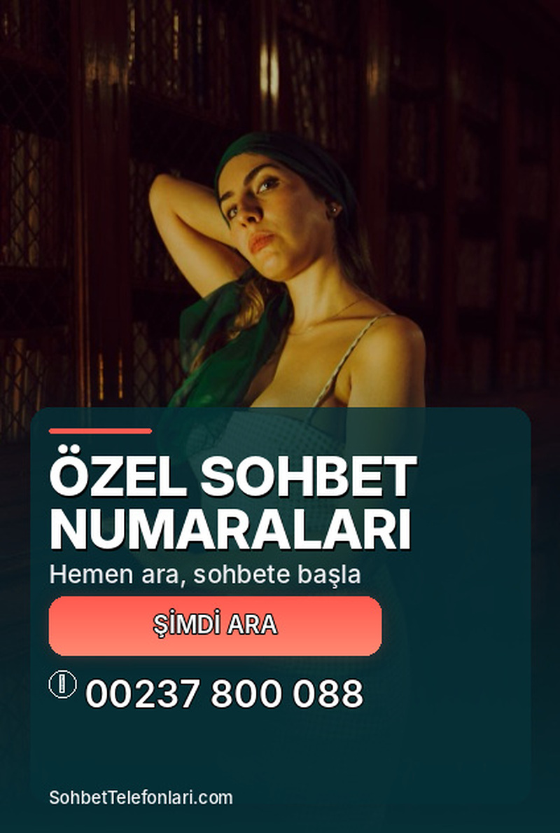 karanlık ışıkta kadın portresi üzerinde Özel Sohbet Numaraları başlığı