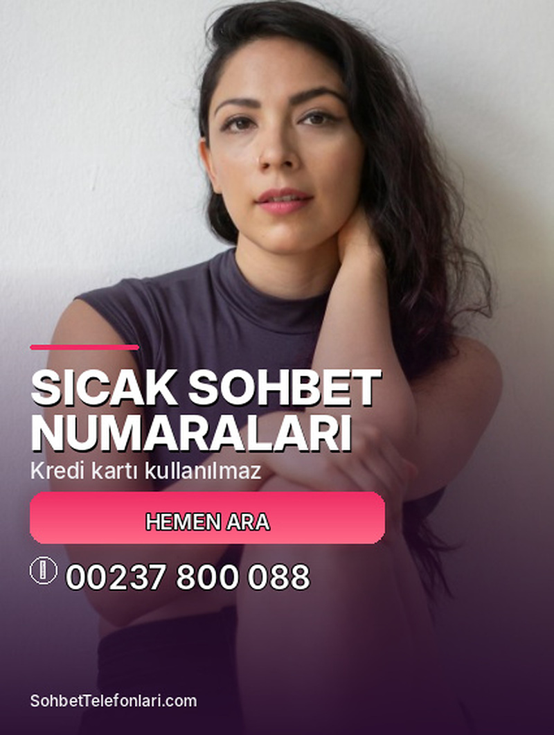 dikey koyu saçlı kadın portresi üzerinde Sıcak Sohbet Numaraları başlığı