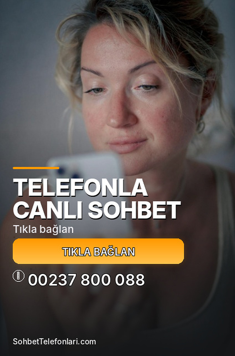 dikey sarışın kadın portresi üzerinde Telefonla Canlı Sohbet başlığı